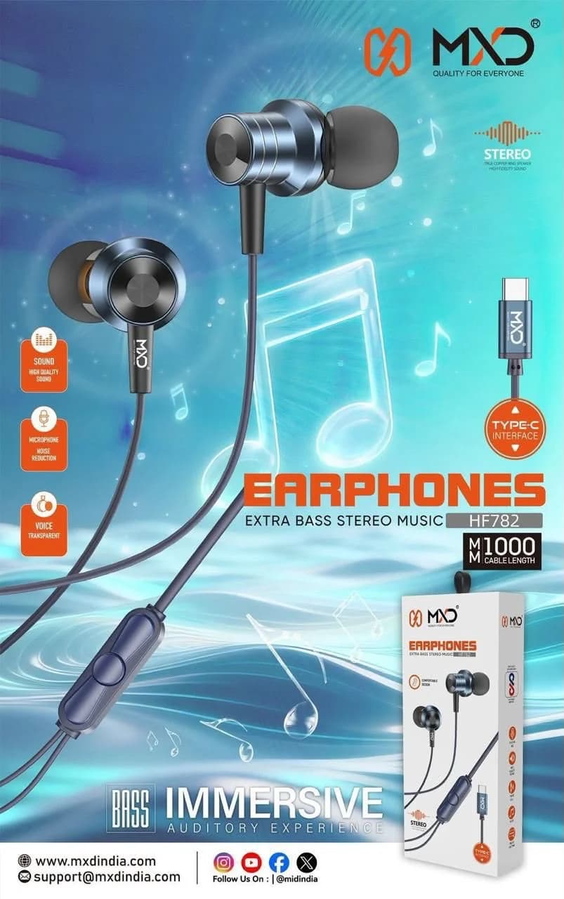 Extra Bass Stereo Earphones (Type-C)