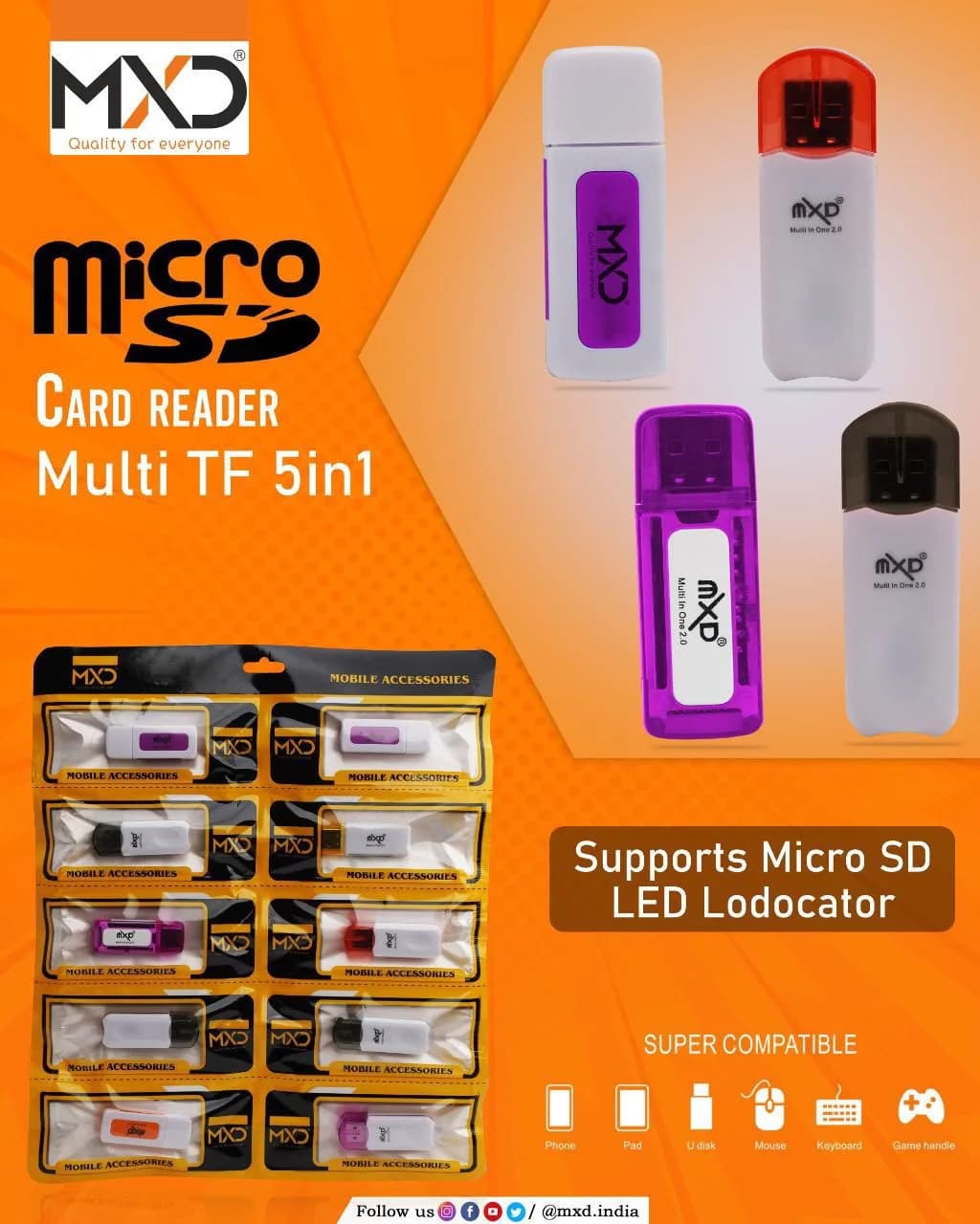 Multi TF Card Reader 5-in-1