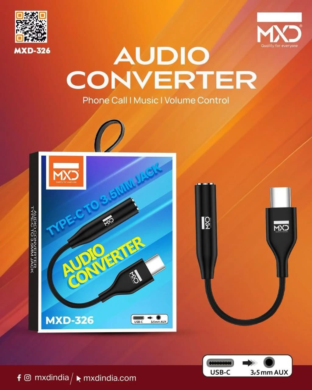 Type-C to 3.5mm Audio Converter