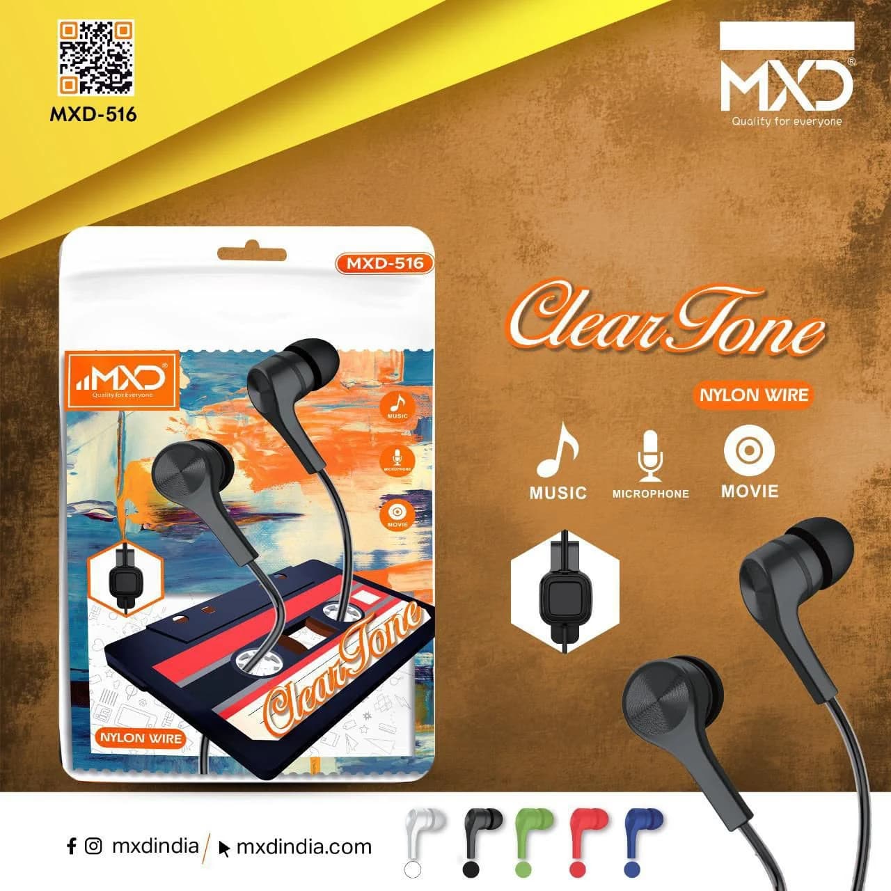 ClearTone Earphones (Nylon Wire)
