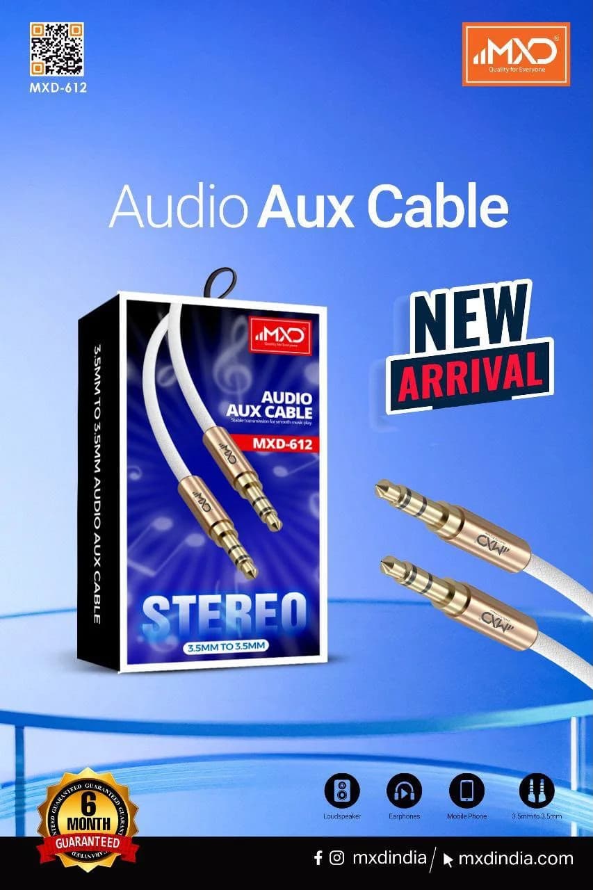 Stereo Audio AUX Cable 3.5mm