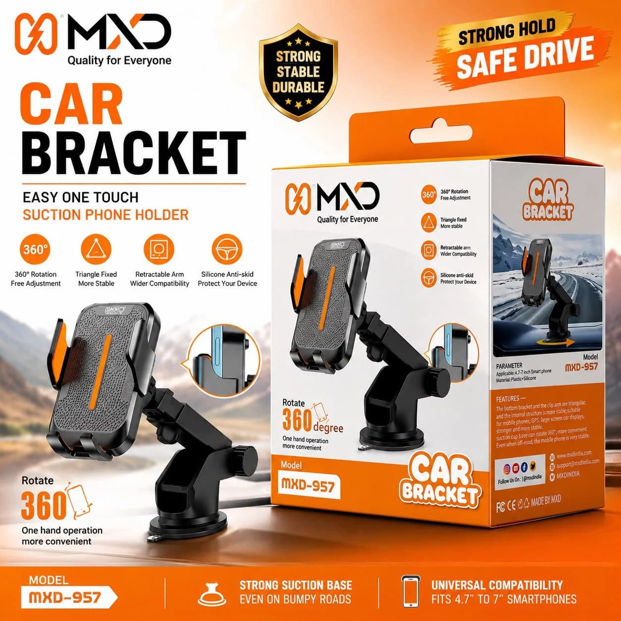 Car Bracket Suction Phone Holder